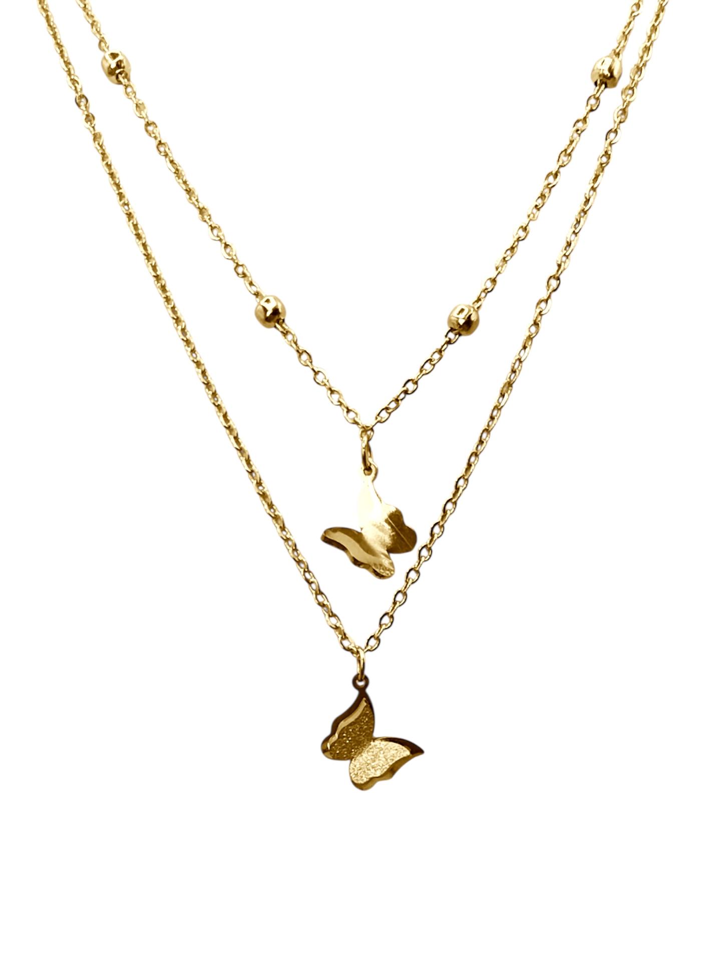 Double Butterfly Necklace - Image 4