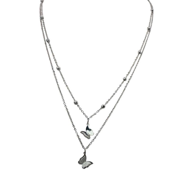Double Butterfly Necklace - Image 3