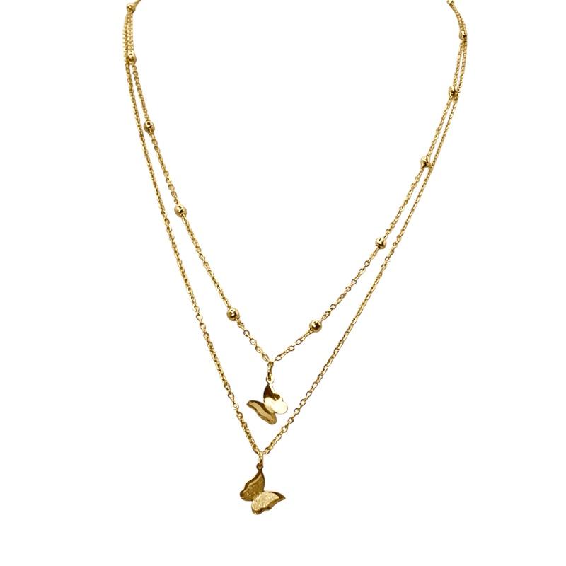Double Butterfly Necklace - Image 2