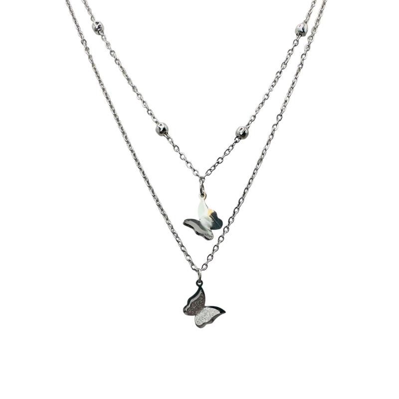 Double Butterfly Necklace