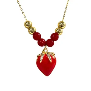 Strawberry Charm Necklace