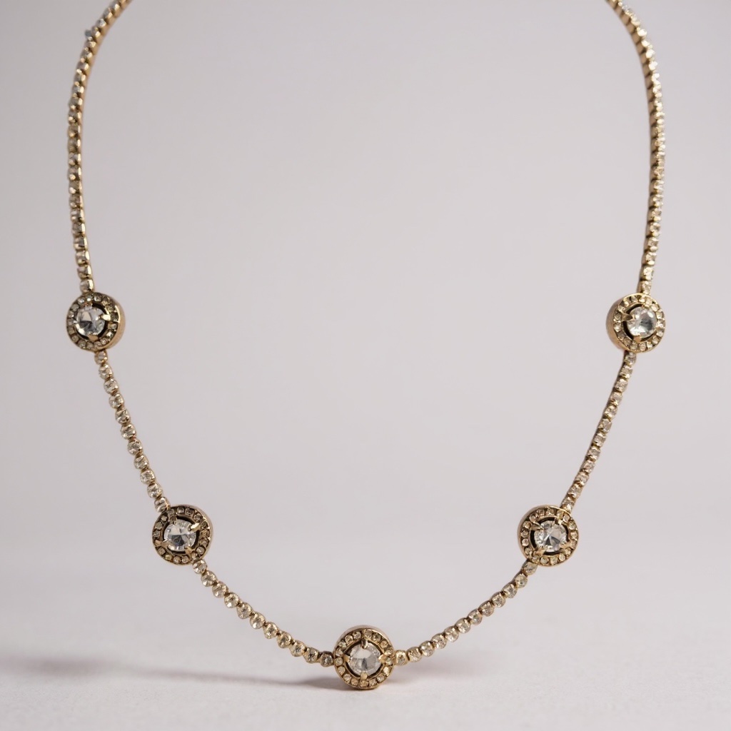 Circle Crystal Necklace - Image 2