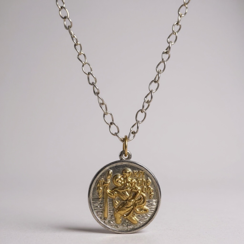 Saint Christopher Medallion Necklace - Image 2