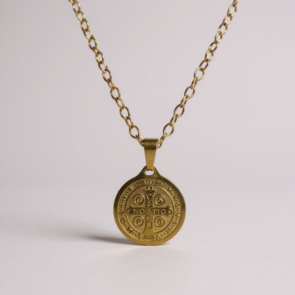 Saint Benedict Double-Sided Medallion Necklace - Image 2