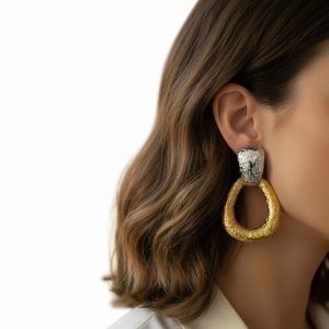 Two Tone Textured Oval