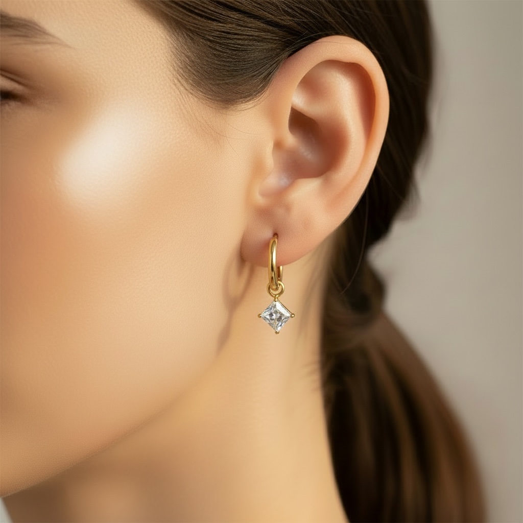 Mini Crystal Hoops - Image 3