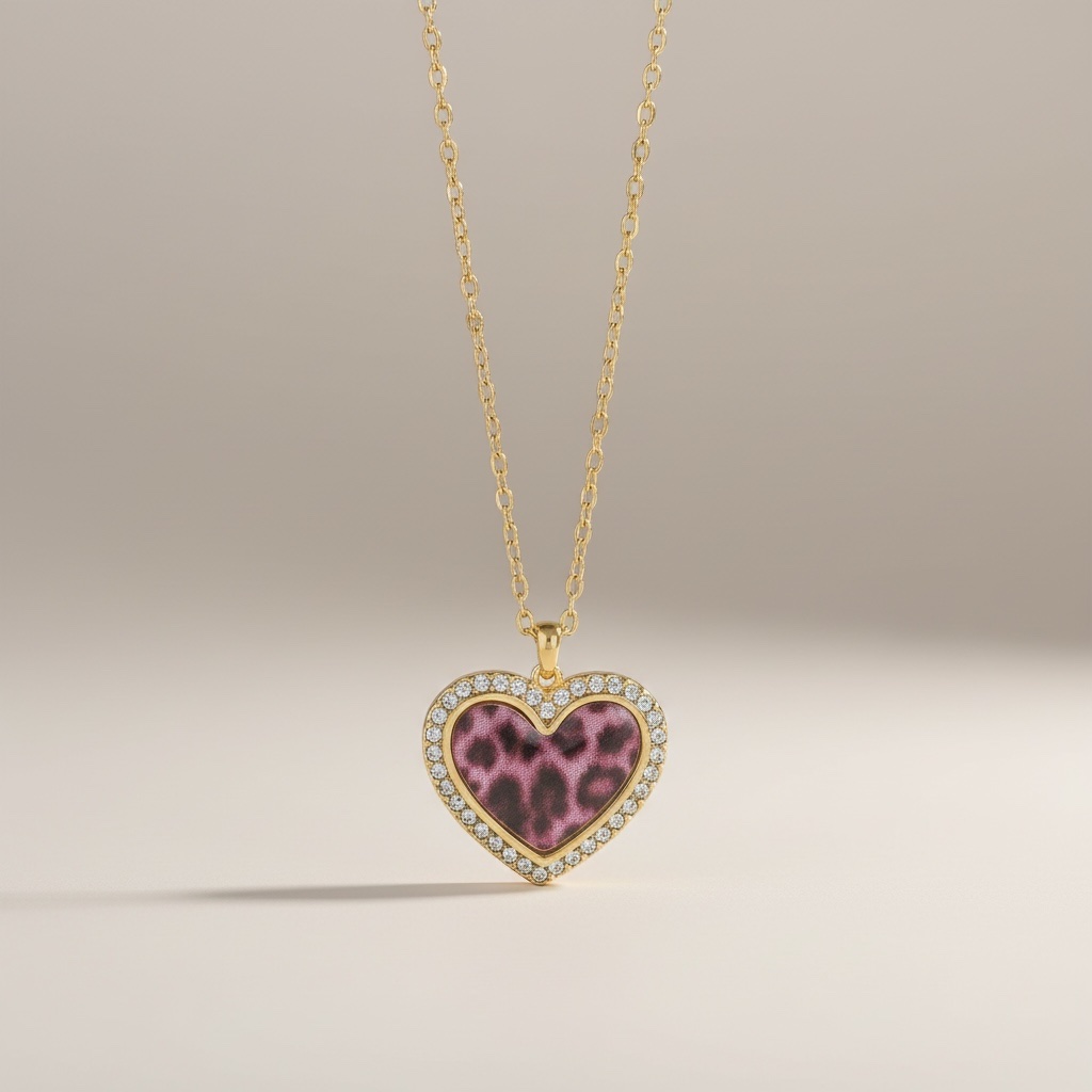 Pink Savage Heart Necklace - Image 2