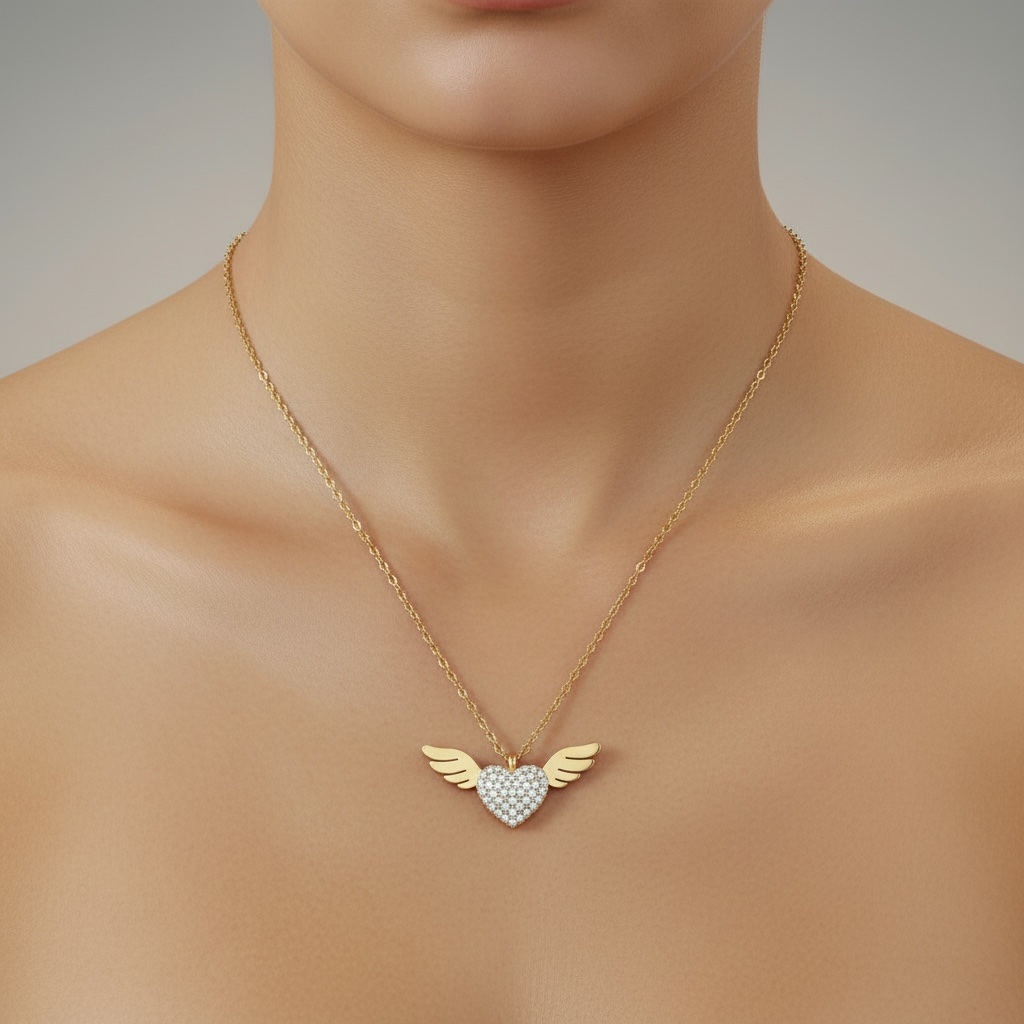 Angel Spark Heart Necklace - Image 3